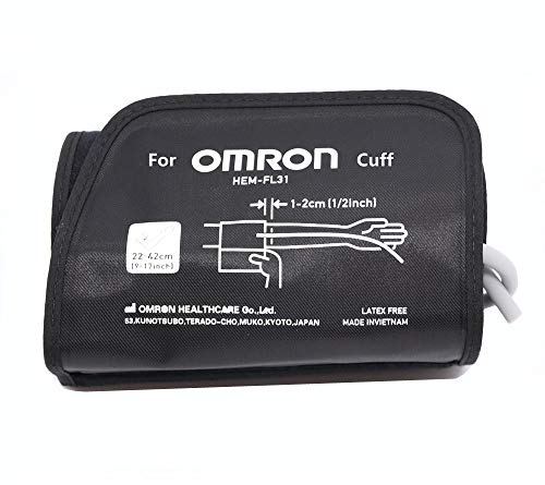 Blood Pressure Cuff for Omron HEM-FL31Cuff BP Monitor 5, 7,10 Series - D Ring Cuff Replacement for BP742N, BP786, BP785N, BP761, BP710N. Large 9-17 Inches Blood Pressure Cuff for Omron HEM-FL31Cuff BP Monitor 5, 7,10 Series - D Ring Cuff Replacement for BP742N, BP786, BP785N, BP761, BP710N. Large 9-17 Inches