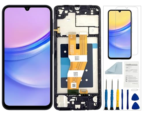 Qinqiyue for Samsung Galaxy A05 5G Screen Replacement for Samsung A05 LCD Screen Replacement Black with Frame for Samsung Galaxy A05 SM-A055F SM-A055F/DS Display Touch Screen Assembly Repair Parts