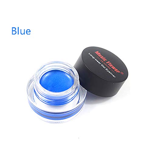 Beito 1 UNID Kit de delineador de ojos de larga duración A prueba de manchas Impermeable Ojos Maquillaje Profesional Gel Eye Liner Last For All Day Cepillos de maquillaje Eyeliner(Azul)