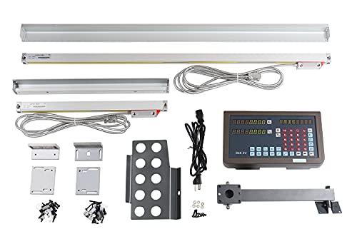 Accusize Industrial Tools 2-Axis DRO for 9x49'' Milling Machine Package (Ditron Brand) with Glass Scale, 14x36'' Travel, 19x40'' Oal of Scale, SINS-1003