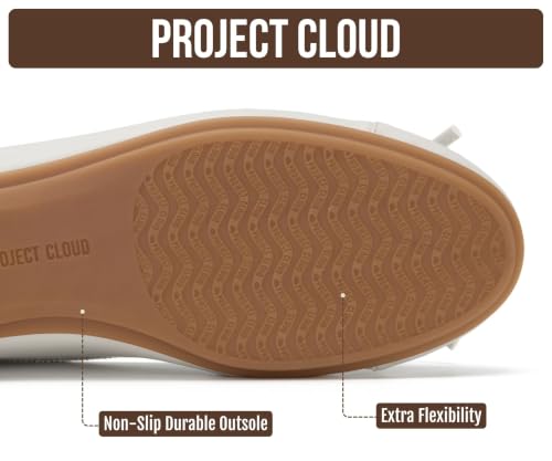 Image of Project Cloud Ballet Flats for Women Shoes - Genuine Leather Insole and Lightweight Mary Jane Flats - Non-Slip and Comfortable Womens Shoes