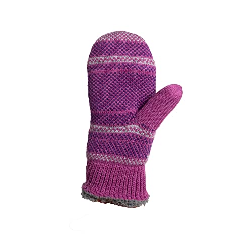 Manzella Kids Girls Knit Cold Weather Powder Mittens with Faux Sherpa Lining4