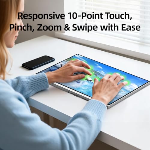 Image of Intehill 4K Portable Monitor Touchscreen, 13.4 inch IGZO Display 500nits