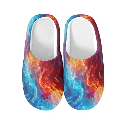 Chaussons antidérapants Flammess en coton taille 3XL pour l'hiver