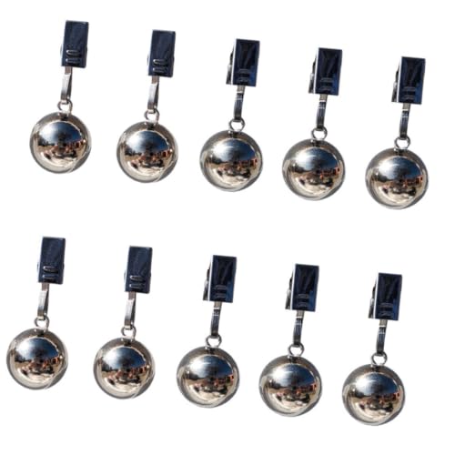 Pesas para mantel de metal con clip ajustable para mesas de jardín exterior pack de 10 unidades 6