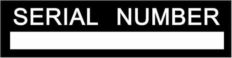 VIN SERIAL ID TAG PLATE DATA BLANK CAR TRUCK HOT ROD EQUIPMENT - 7