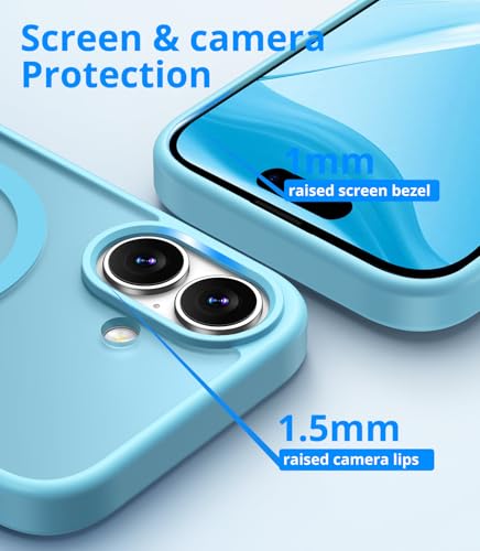 Coque iPhone 17 MagSafe Vansdon bleu clair mate avec protection écran - 6