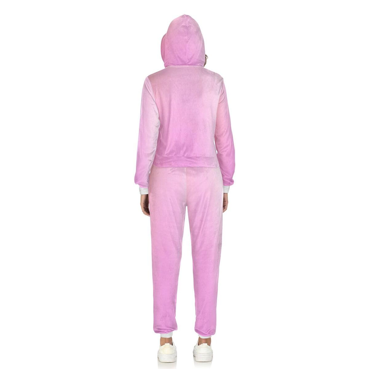 Conjunto deportivo de 2 piezas para mujer, diseño de arcoíris, ondulado, de manga larga, con textura morada