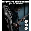 Tostar Electric Guitar Kit with Amp HSS Pickup Beginner Electric Guitar Stratocaster with Gig Bag,Capo,Tremolo, Strap, Picks 39 Full Size Electric Guitars Heavy Metal 6 String for Gifts Satin Black