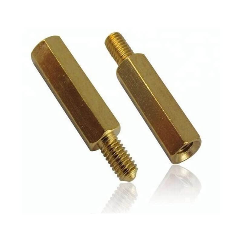 Aexit 100Pcs (PCB board) M3 Male to Female 10mm+6mm Screw Threaded Brass Hex Standoff Spacer for (96ry607qf583) PCB Motherboard-image-38
