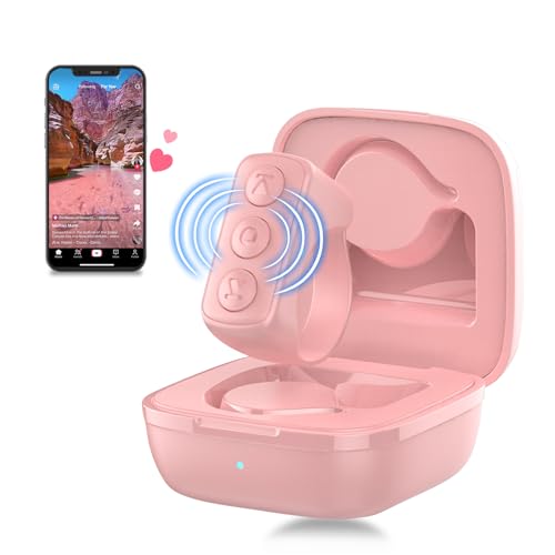 MERNEUO TikTok Scrolling Ring for iPhone, Bluetooth Page Turner for Kindle App, Multifunctional Bluetooth Scrolling Ring for iOS and Android, Wireless Camera Camcorder Remote Control
