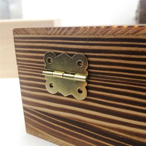 Charnière 25x30mm bronze avec vis pour montage de précision 12Pcs