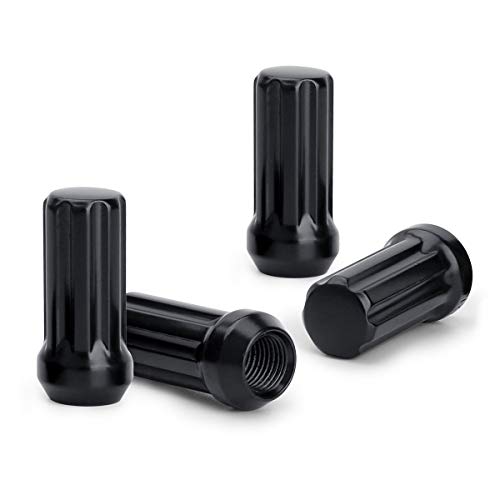 Dynofit 14Mmx1.5 Wheel Lug Nuts, 24X Black M14X1.5 Lug Nut, Conical/Cone Bulge Seat, Closed End Lug Nuts With 2 Socket Keys For Chevy Gmc Cadillac Lincoln Saab Saturn 6 Lug Aftermarket Wheel #TOP7
