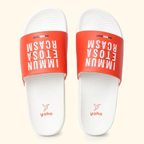 Image of YOHO Sliders for Men | Comfortable and Lightweight Slides | WB Cartoon & Comic Characters: Batman,Superman,Tom & Jerry,Rick & Morty,Big Bang Theory, Friends and Scooby Doo for Boys