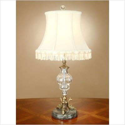 Dale Tiffany GT701021 Herrington Table Lamp, Antique Bronze and Fabric Shade