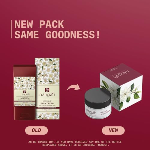 Ningen Jasmine Daily Cream I Infused with Witch Hazel, Avocado, Lily Extracts I Dermatologically Tested, Paraben Free I For Brighter, Fuller and Softer Skin I 50g - Image 3 thumbnail