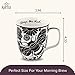 Karma Gifts 16 oz Black and White Boho Mug Bee - Cute Coffee and Tea Mug - Ceramic Coffee Mugs for Women and Men, 1 Count (Pack of 1)