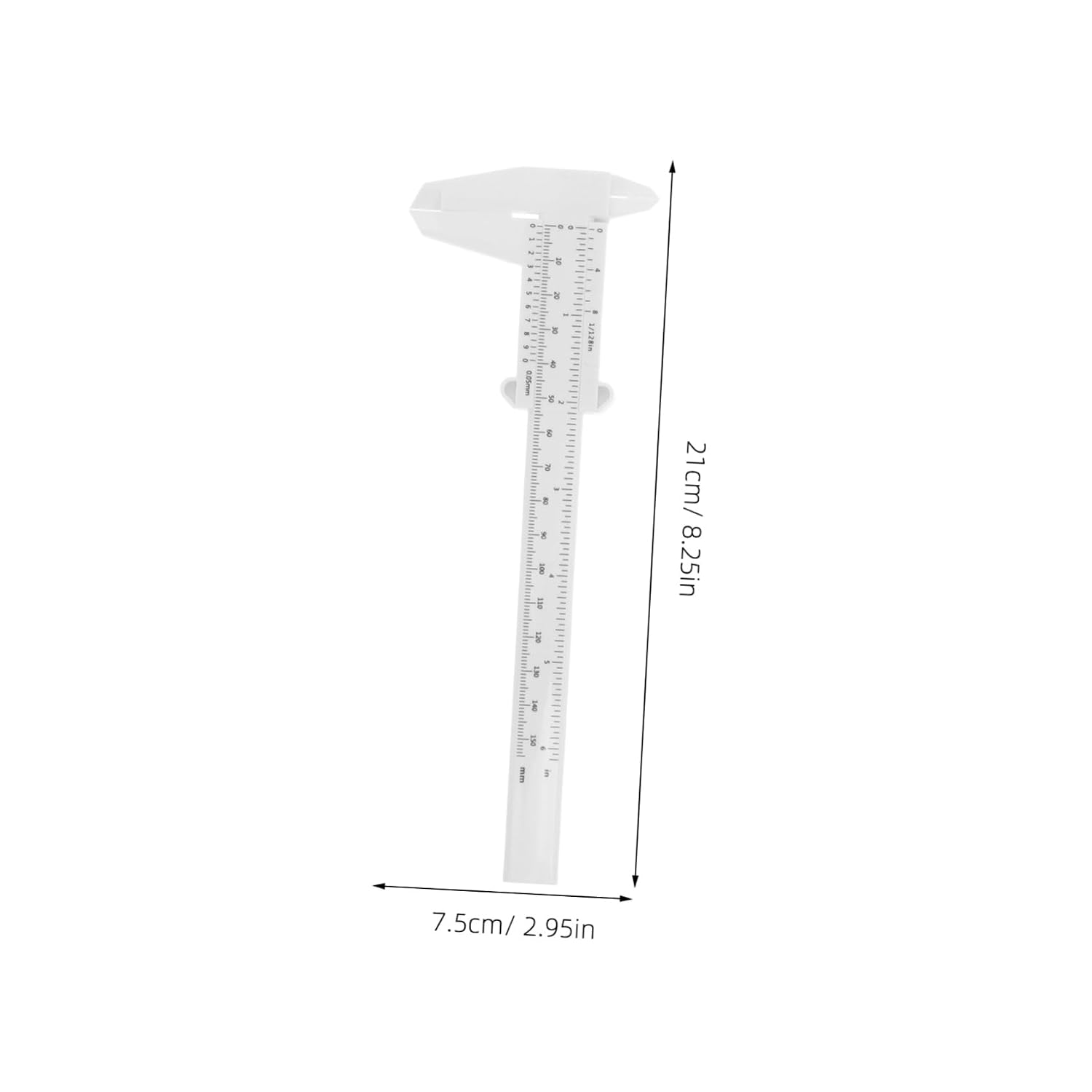 5pcs Vernier Caliper Plastic Calipers Digital Measuring Instrument Ruler Tool Gauge Ruler for Students Lab Experiments Precision Measurement