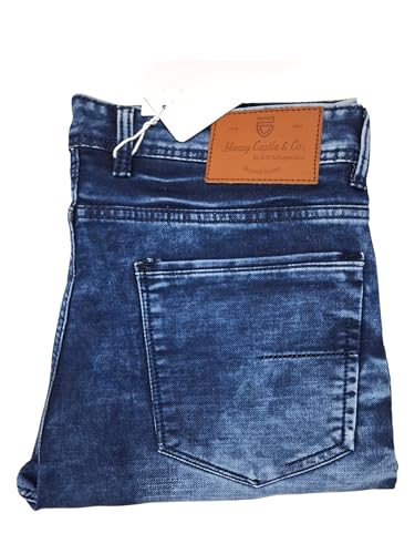 Image of HENRY CASTLE & CO Men's Regular Fit Stretchable Jeans | Classic Everyday Style | Premium Denim Material | Blue1