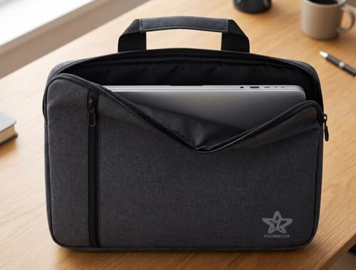 Image of Slim Fit 15.6 Inch Laptop Sleeve, Laptop Case with Handle & Pocket | Universal Compatible for Dell, HP, Lenovo, Asus, MacBook | Office /College Laptop Bag | Shock Absorber (Dark Grey)