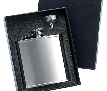 Inexpensive Liquor Flask Gift Set - Free Engraving