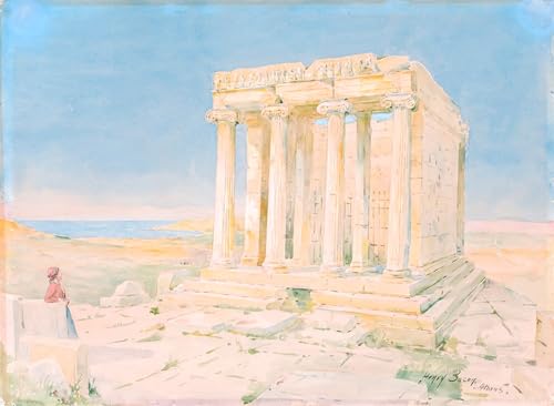 Lienzo de pintura mural de alta calidad artística con el Templo de Ápteros por Henry Bacon