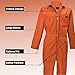 ACTIVE UNIFORMS Overall Workwear Men Long Sleeve Coveralls, Orange (Medium)