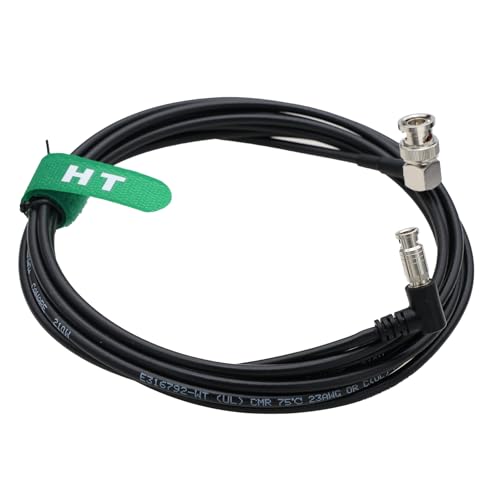 Câble coaxial vidéo 6G SDI HangTon Micro BNC coudé vers BNC pour moniteur de tournage 3 mètres