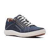 CLARKS Women's Nalle Lace Navy Nubuck 8.5 M