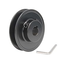 Vista 13 de Zeberoxyz AK28 - Poleas de banda de ranura única, 2.8 pulgadas de diámetro exterior de 5/8 pulgadas, polea de correa en V de hierro fundido