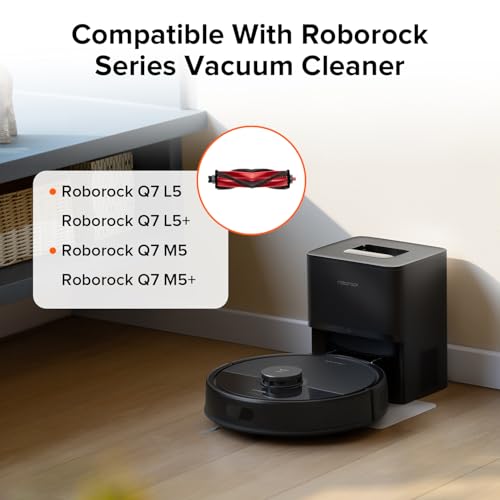 Image of roborock Anti-Tangle Rubber Main Brush for Q7 M5, Q7 M5+, Q7 L5, Q7 L5+ Robot Vacuum Cleaners, Durable Synthetic Bristles, 1-Pack