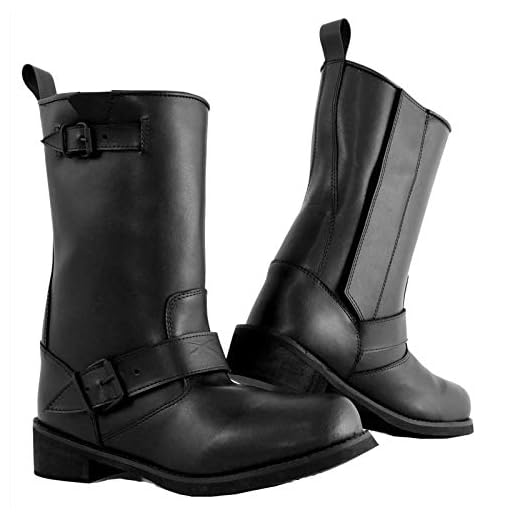 A-pro Biker Custom Cruiser Motorcycle Motorbike Leather Boots Waterproof Leather 38