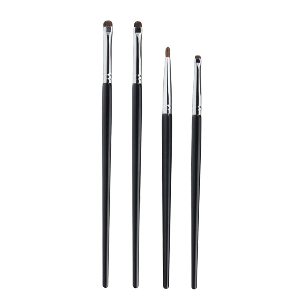Zerodeko 4pcs Fine Precision Eyeliner Brush Set with Horse Hair Bristles, Eye Makeup Brush Kit for Detailed Eyeshadow Blending and Eyeliner Application, Professional Eye Makeup Tool