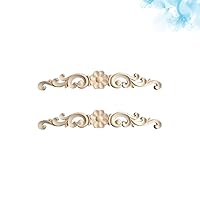 Vista 9 de 2 piezas de ménsulas para encimeras de puerta, apliques de madera para decoración de madera, incrustaciones de madera, muebles decorativos, marco