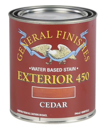 General Finishes Exterior 450 Water Based Wood Stain, 1 Quart,