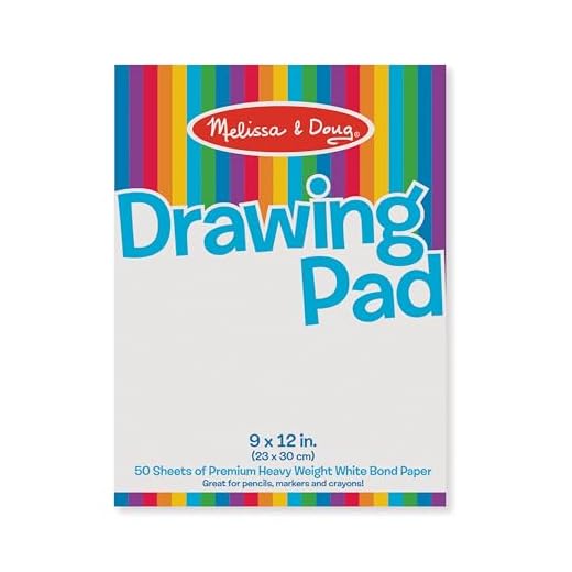 Melissa & Doug Drawing Pad (9 x 12 inches) with 50 Sheets of White Bond Paper
