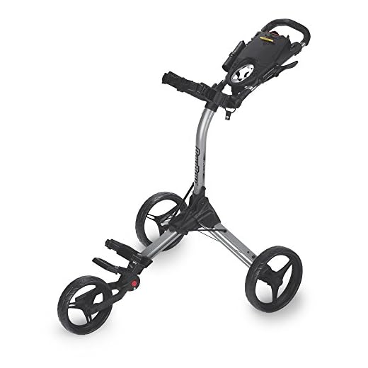 Bagboy Compact 3 Wheel Golf Trolley, Silver/Black,