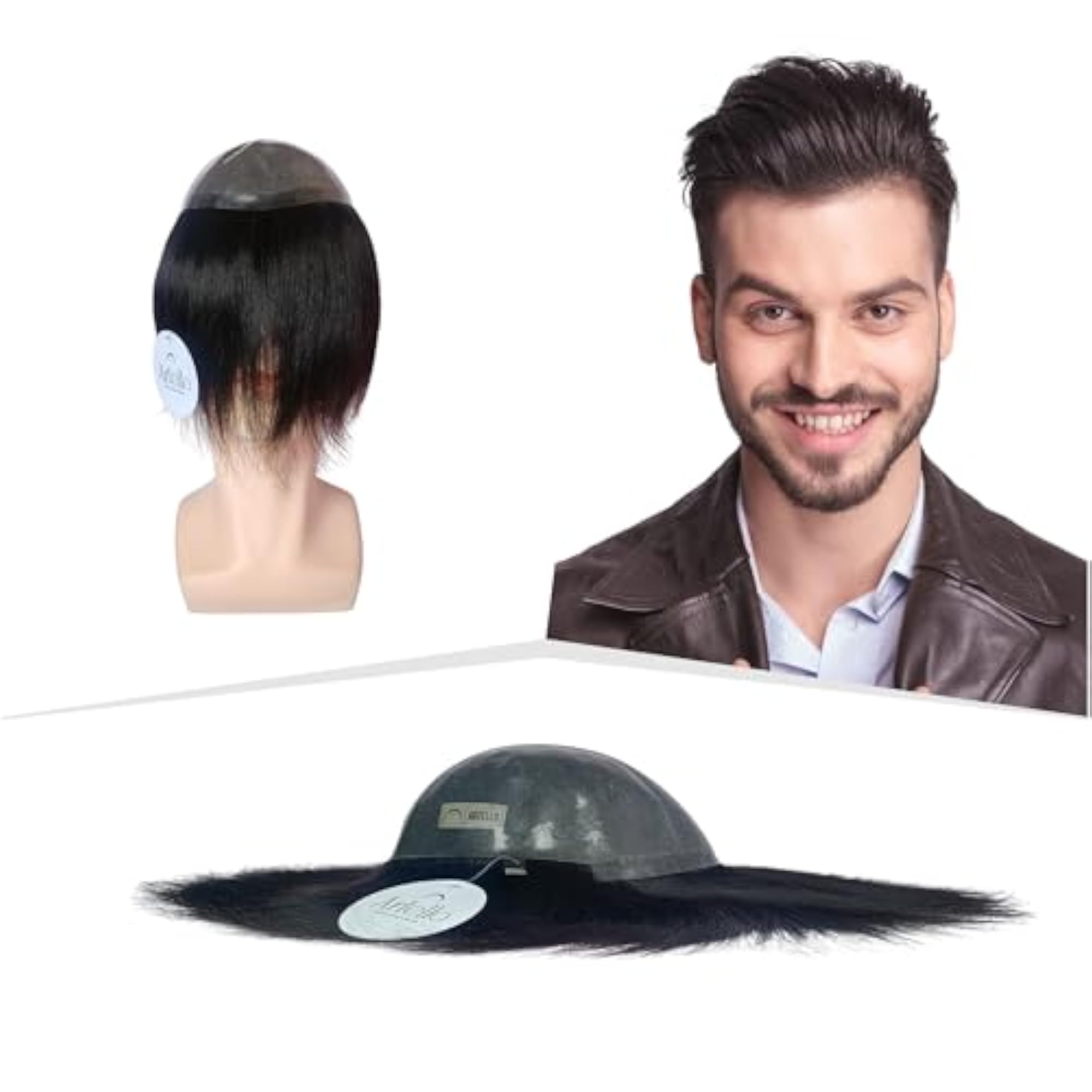 Men's 360 Full Poly Hair Patch, Ultra Thin