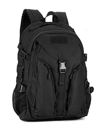 Yakmoo Mochila de Asalto Impermeable Estilo Militar Táctico de Nylon Molle Sistema Bolsa de Estudiante Gran Mochila Deportiva de 40L al Aire Libre Negro Cover