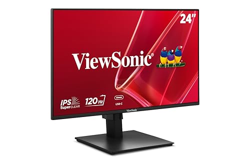 ViewSonic VA2448-MHU 24 Inch 1080p Monitor, IPS Display with 120Hz for Everyday Productivity, Variable Refresh Rate for Home and Office, HDMI, VGA, and USB C Inputs