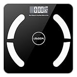 Digital Electronic Bathroom Scale, Toughened Glass 180kg / 369lb Scales for Body Weight Measure...