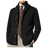 Sweater Men, Men's Sweaters Pullover Mens Cardigan Black Men Pockets Cardigan Casual Shawl Long Slee