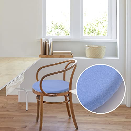 Gumcoly Round Chair Cushion Pad 14 Inch Memory Foam Stool Cushion Dining Chair Pad Detachable With Hidden Zipper Circle Seat Cushion Mat For Bistro Bar Stool Kitchen Chairs Light Blue #TOP3