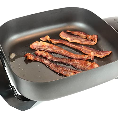 West Bend Electric Skillet, Family-Sized 3-Inch Deep With Diamond Shield Scratch-Resistant Non-Stick Finish, 12-Inch, Gray #TOP5