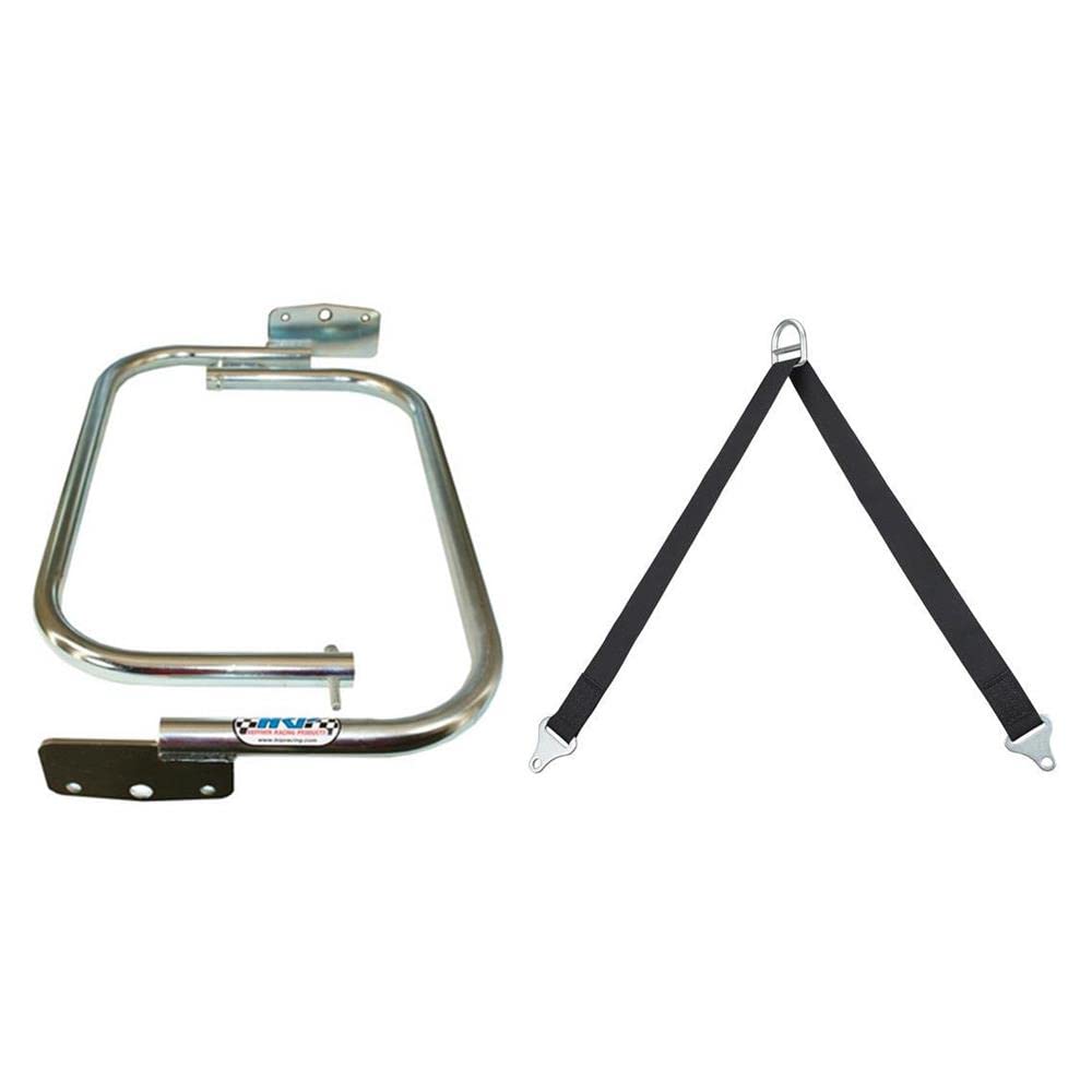 Speedway Motors Sprint Car Engine Stand and Lift Plate Set Compatible with Small Block Chevy, Zinc Plated Steel 1 Inch Tube Bolts to Block Includes