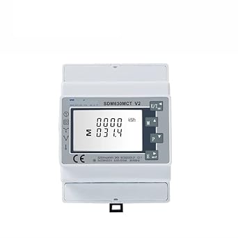 SDM630MCT Non-MID, 1/5A CT Connected, Mutli Function Four Module Three Phase Digital Din Rail Power Meter, RS485 Port Modbus RTU