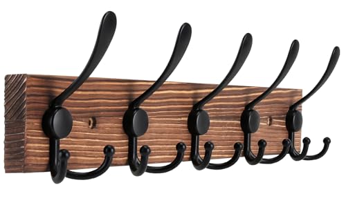 Gohiuo Perchero rústico de pared de 42.9