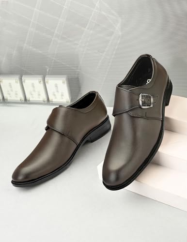 Image of BLUETAN Men's Synthetic Leather Monk Strap Perfect Look Officewear /Wedding /Stylish&Comfortable Formal Shoes