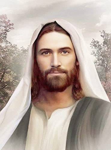 Principiantes Kit Punto de Cruz hombre religioso jesus 11CT Lienzo preimpreso Manualidades Cuadro Set DIY adultos bordado Kits pintura costura regalo hecho a mano-40*50cm Cover