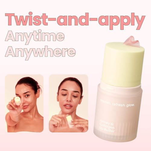 beenuvo Honey & Collagen Lip Butter, Hydrating Lip Treatment, Overnight Lip Mask, Moisturizing Lip Balm with Jojoba Oil & Squalane, Lip Care, Korean Skin Care (0.45 oz) - Image 3